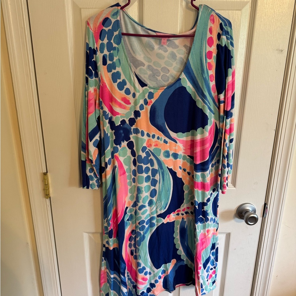 Lilly Pulitzer Blue and Pink Dress